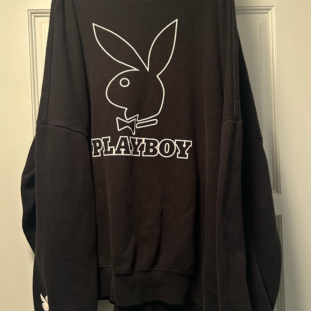 PLAYBOY Black Crewneck Men's Sweater
